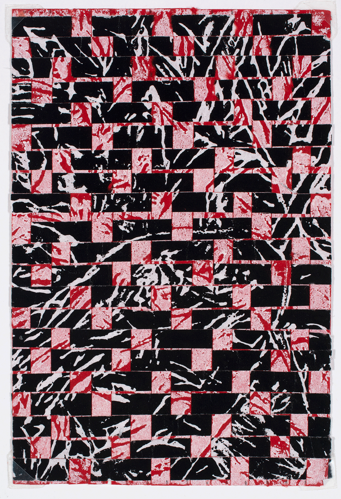 Gail-Skudera Red-Clover 6x4 woven-block-print-on-paper