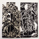 Looking Back Relief Print 2