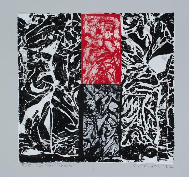 Silver-Torch-5 relief-print-collage 2023 image-10x10-WEB